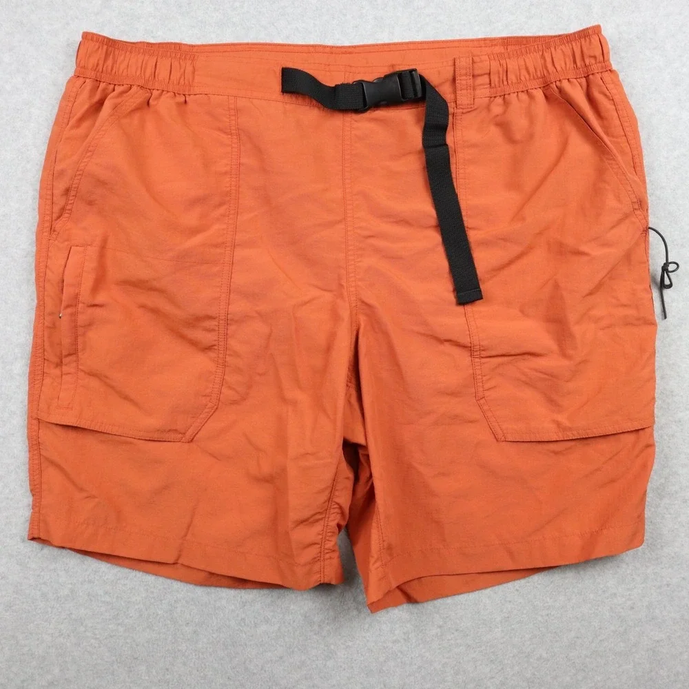 Eddie Bauer Shorts Mens 2XL XXL Travex Mesh Lined Patch Pocket Hiking Nylon Belt